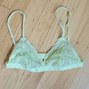 Bralette. Size small. Chartreuse lace.